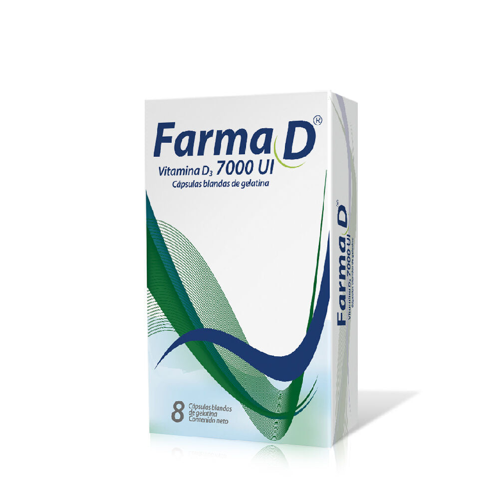 FARMA D 7000 UI(VITAMINA D3) 8 CAP - REG. INVIMA 2019M-0019336