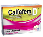 CALFAFEM CALCIO+D 600 MG 250 UI X 30 CÁPSULAS BLANDAS - VENTA CON FORMULA MEDICA - REG. INVIMA SD2013-0002987