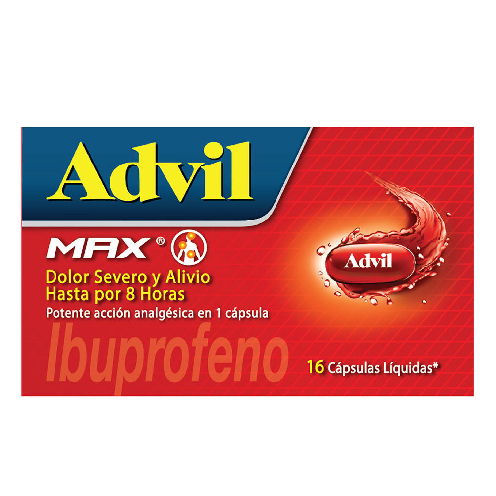 ADVIL MAX 16 CAPSULAS - VENTA CON FORMULA MEDICA - REG. INVIMA 2019M-0003510-R2