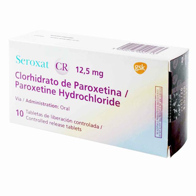 SEROXAT CR 12.5 MG 10 TABLETAS - VENTA CON FORMULA MEDICA