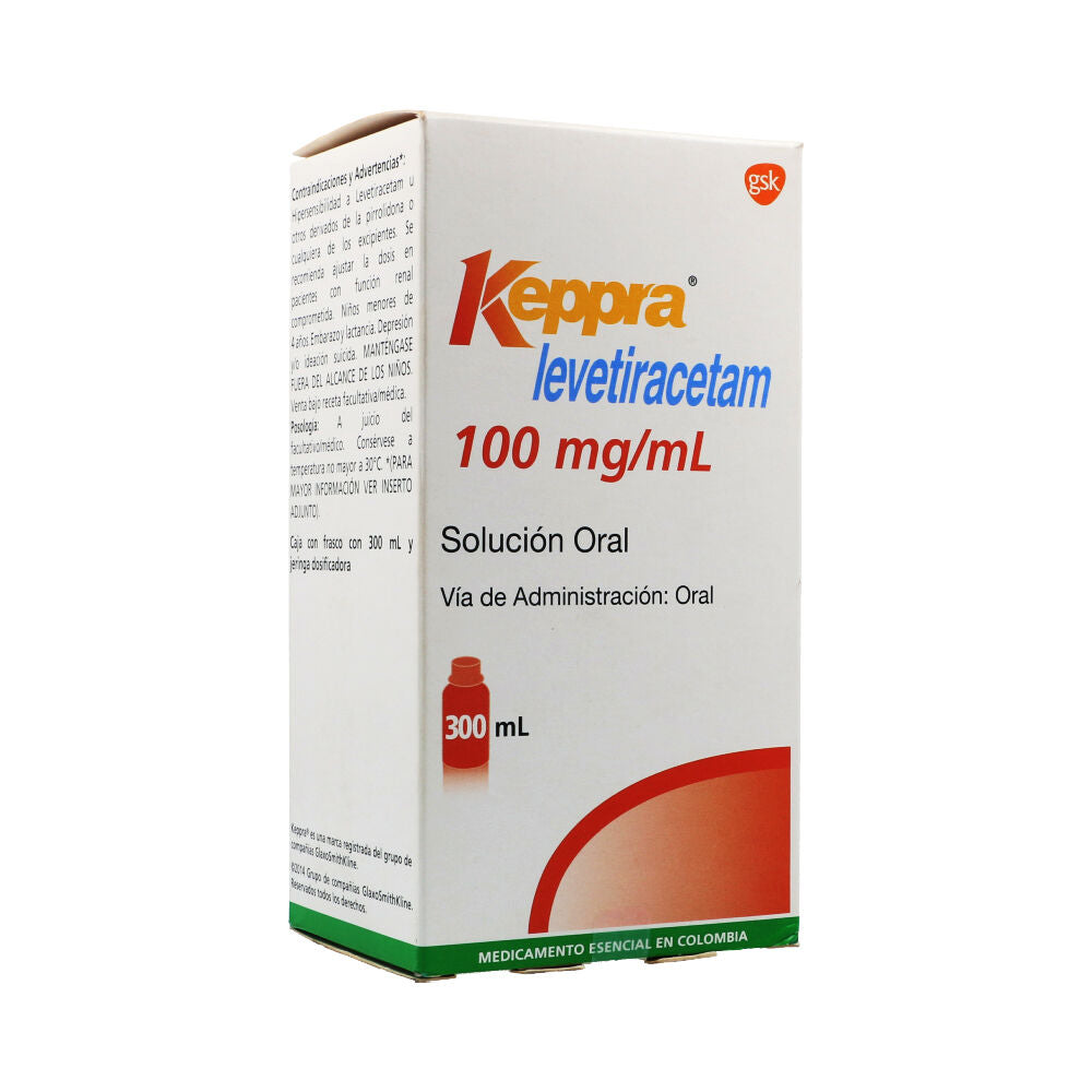 KEPPRA S/ORAL 300 ML - VENTA CON FORMULA MEDICA - REG. INVIMA 2019M-0006885-R1