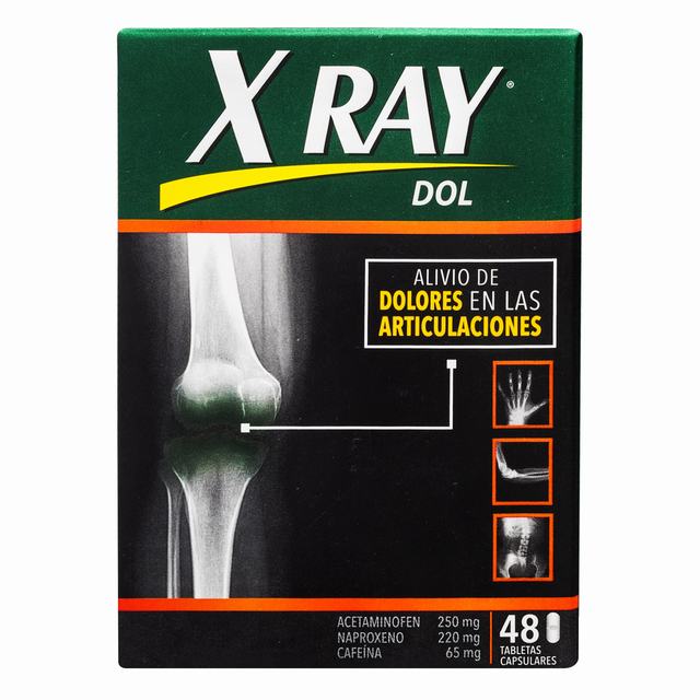 X RAY DOL X 48 TABLETAS - VENTA CON FORMULA MEDICA - REG. INVIMA 2016M-21654966