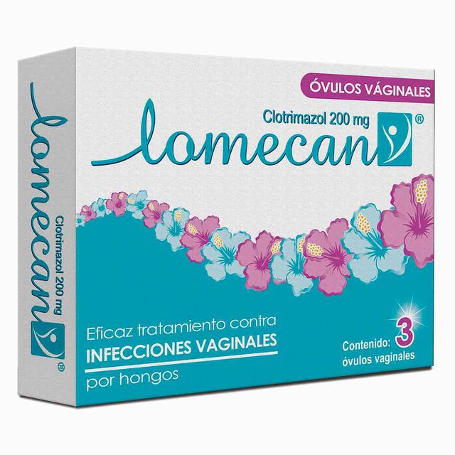 LOMECAN CLOTRIMAZOL 200MG 3 OVU.VAG. - VENTA CON FORMULA MEDICA - REG. INVIMA 2016M-0016822
