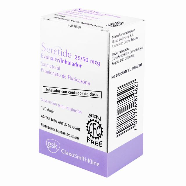 SERETIDE 25/50M 120 - VENTA CON FORMULA MEDICA