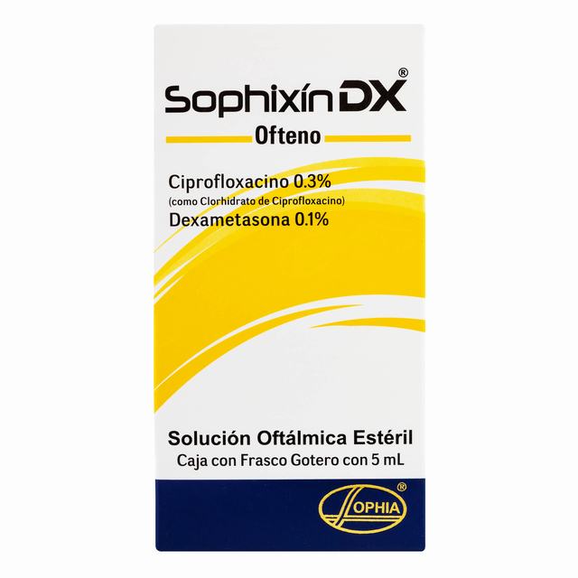 SOPHIXIN DX OFTENO 0.1% 0.3% X 5 ML - VENTA CON FORMULA MEDICA - REG. INVIMA 2018M-0018664