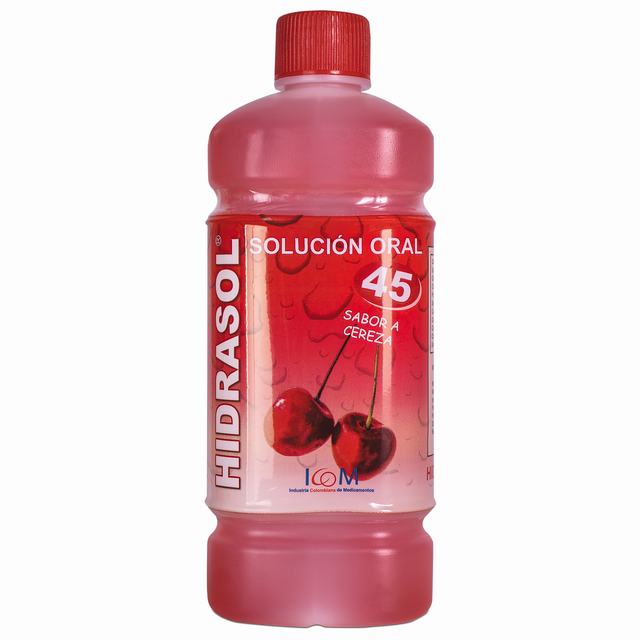 HIDRASOL 45 CEREZA X 500 ML - REG. INVIMA 2018M-006676-R1