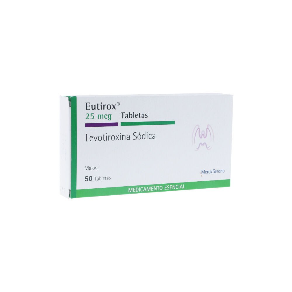 EUTIROX 25 MCG 50 TBS - VENTA CON FORMULA MEDICA - REG. INVIMA 2019M-0012595-R1