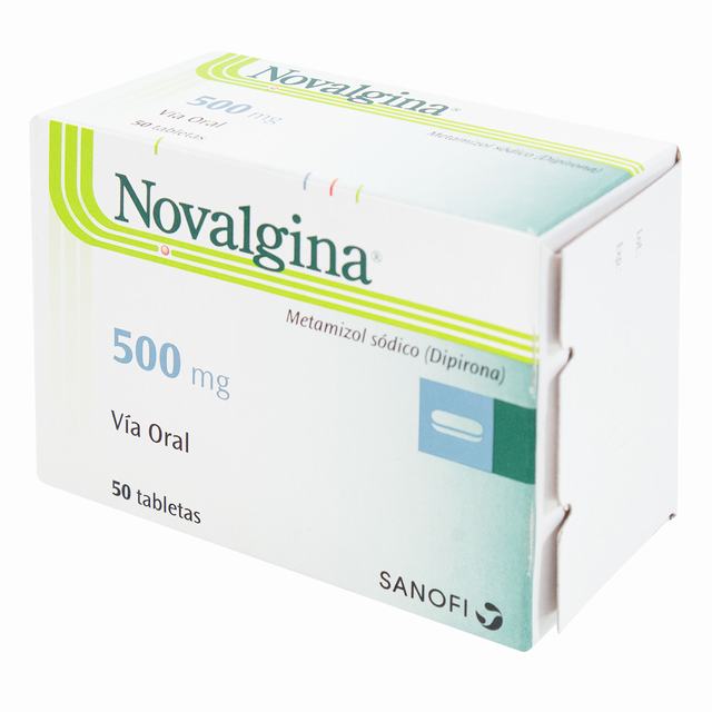 NOVALGINA 500 MG X 50 TABLETAS - VENTA CON FORMULA MEDICA - REG. INVIMA 2020M-001717-R4