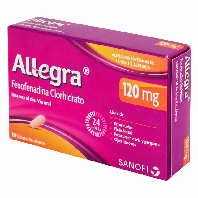 ALLEGRA 120 MG 10 COMPRIMIDOS - VENTA CON FORMULA MEDICA