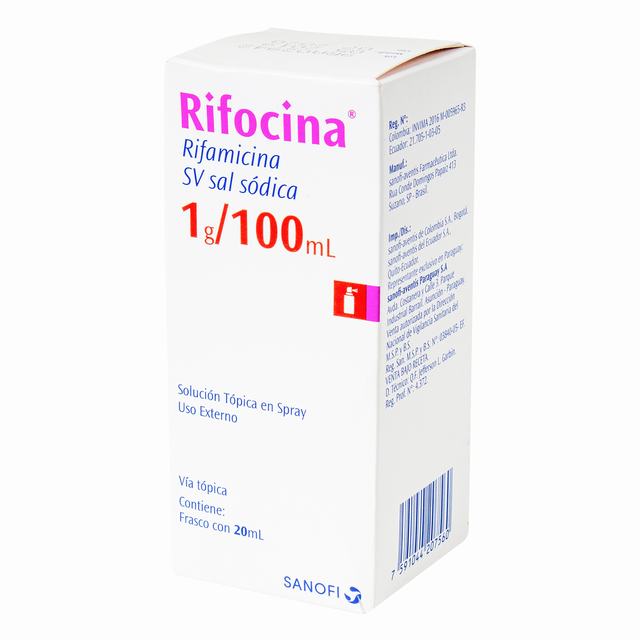 RIFOCINA SPRAY 20 ML - VENTA CON FORMULA MEDICA - REG. INVIMA 2010M-005965-R3