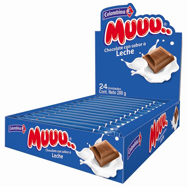CHOCOLATINA MUUU LECHE 12 G X 24 UDS