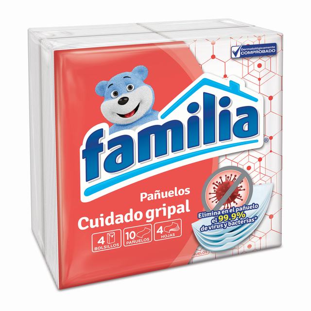 PAÑUELOS FAMILIA CUIDADO GRIPAL X 4 UDS