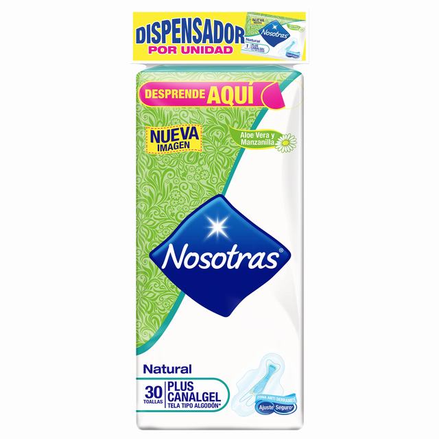 TOA.NOSOTRAS NATURAL PLUS CANALGEL 30UND - REG. INVIMA NSOA10229-21CO