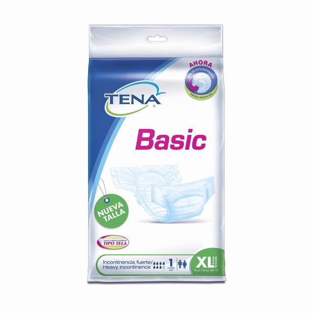 PAÑALES TENA BASIC EXTRA GRANDE X 1 UNIDAD - REG. INVIMA NSOA08382-CO