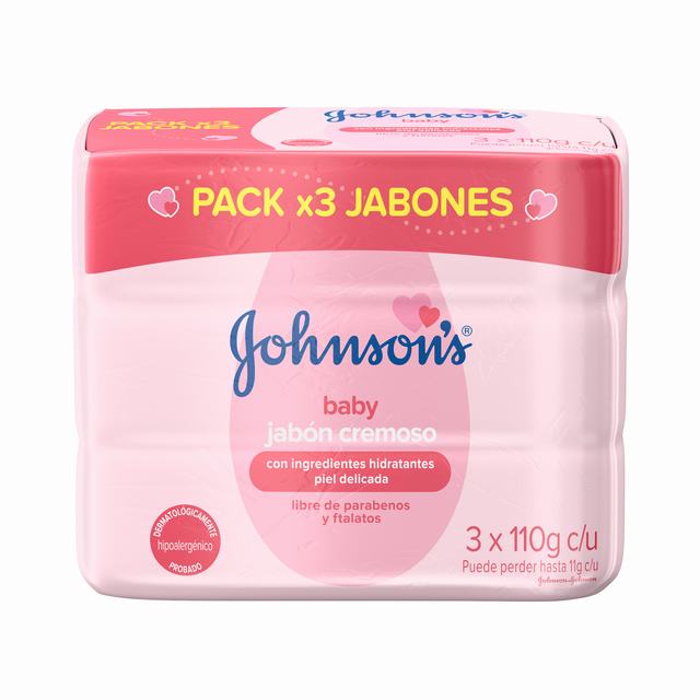 3 JABON JJ BABY HUMECTANTE 110 GR - REG. INVIMA NSOC11626-04CO
