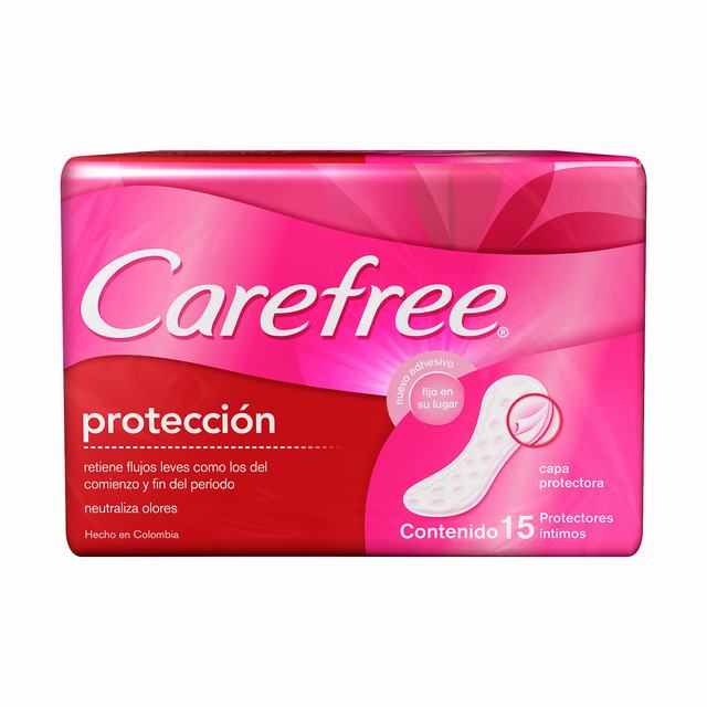 PROTECTORES CAREFREE REGULAR X 15 UDS - REG. INVIMA NSOA02700-14CO
