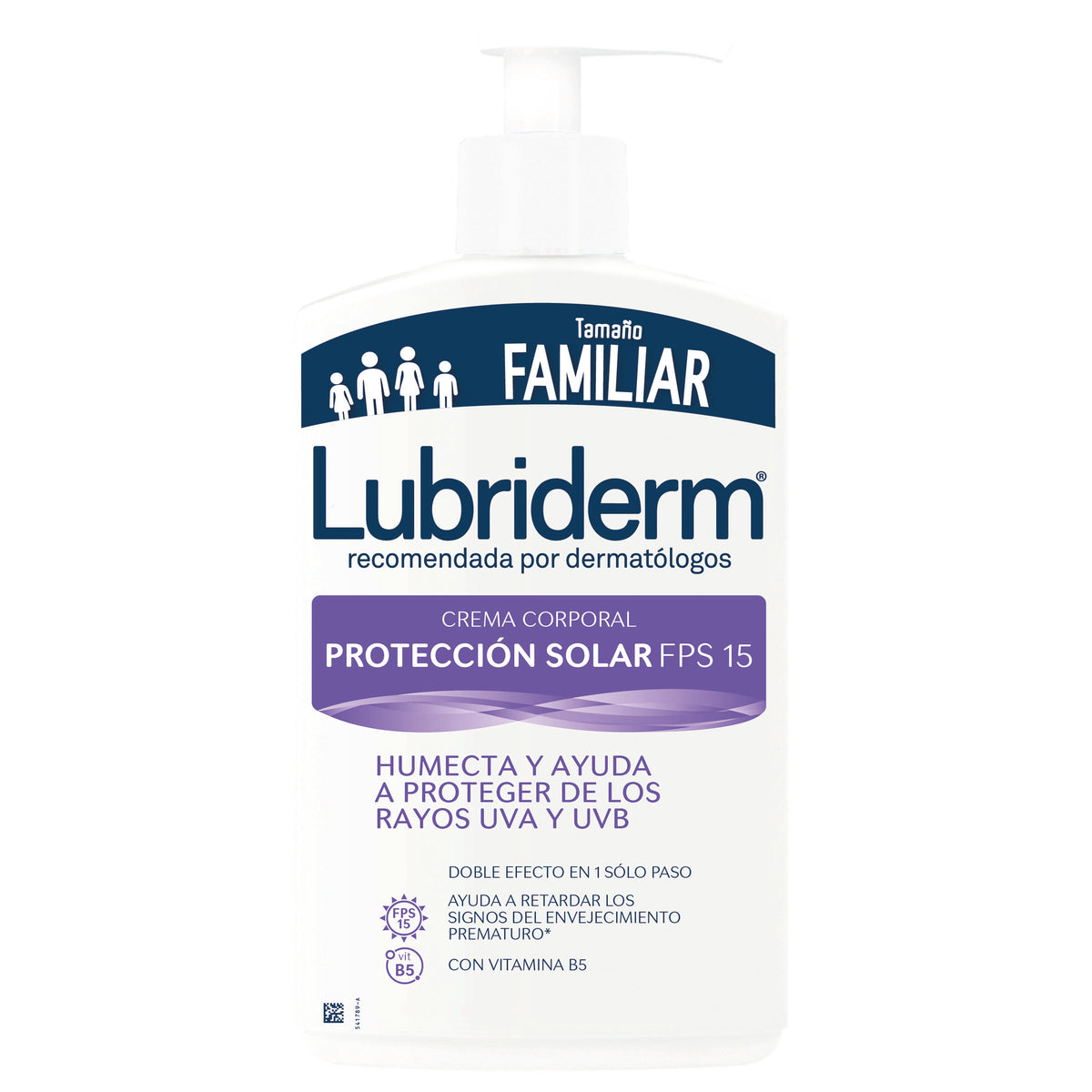 LUBRIDERM LOCIÓN UV-15 CON VALVULA X 750 ML - REG. INVIMA NSOC40043-10CO