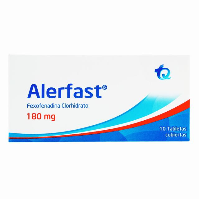 ALERFAST 180 MG 10 TABLETAS - FEXOFENADINA