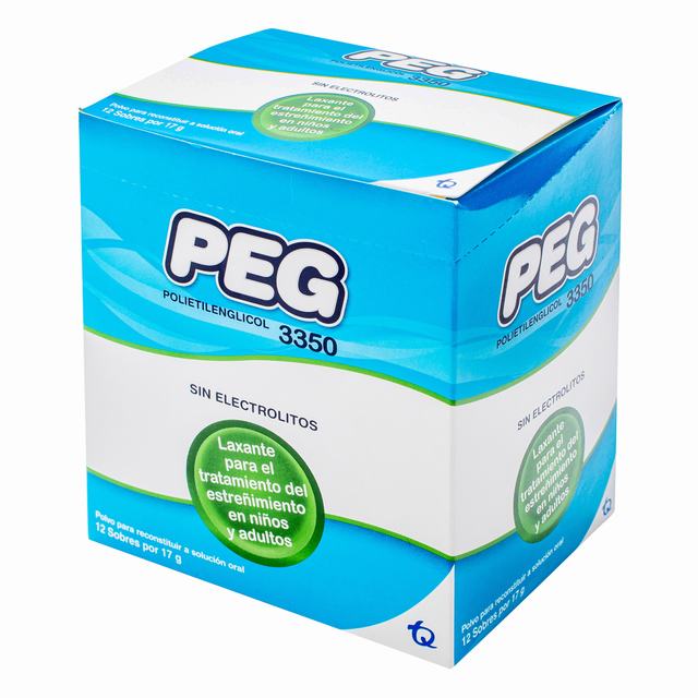 PEG POLIETILENGLICOL 3350 X 12 SOBRES