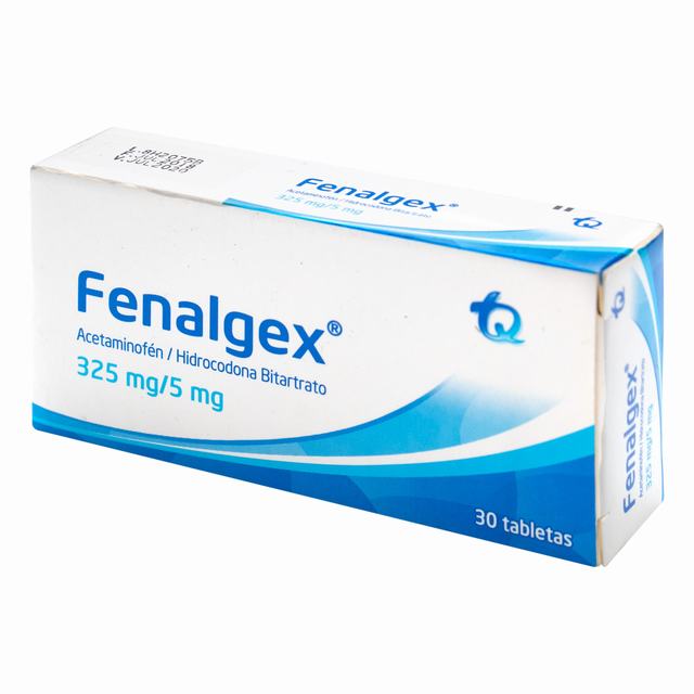 FENALGEX X 30 TABLETAS - HIDROCODONA BITARTRATO + ACETAMINOFEN