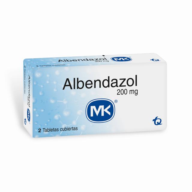 ALBENDAZOL 200 MG 2 TABLETAS MK - VENTA CON FORMULA MEDICA