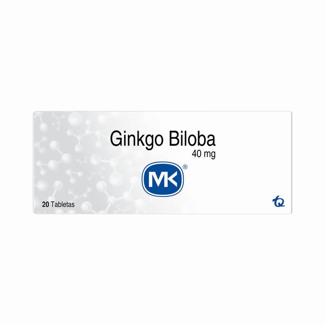 GINKGO BILOBA 40 MG 20 TABLETAS MK