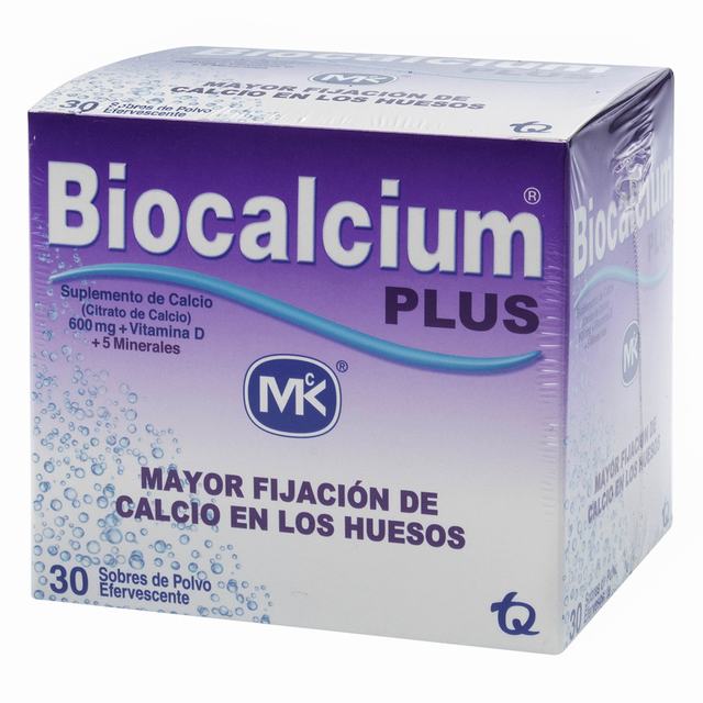 BIOCALCIUM PLUS POLVO 30 SOBRES MK