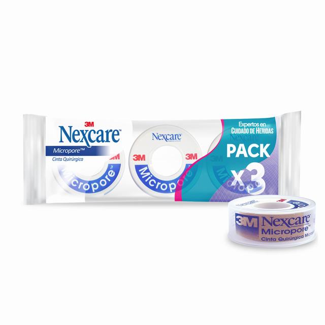 ESPADRAPO MICROPORE PIEL 12X5 DISPLAY PACK X 3 UDS