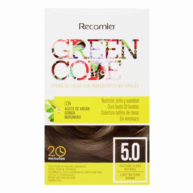 GREEN CODE KIT 5.0 CASTANO CLARO NATURAL - REG. INVIMA NSOC69838-15CO