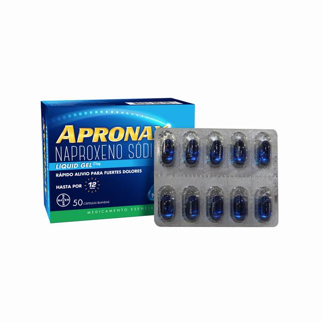APRONAX LÍQUIDO GEL 275 MG X 50 CÁPSULAS - NAPROXENO