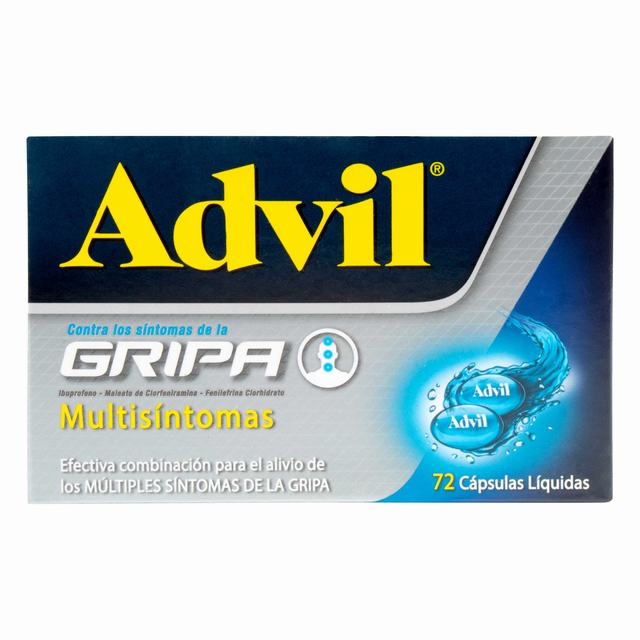 ADVIL GRIPA X 72 CÁPSULAS - VENTA CON FORMULA MEDICA - REG. INVIMA 2018M-0009559-R1