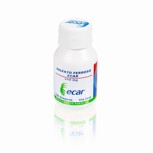 SULFATO FERROSO 200 MG 100 GRAGEAS EC