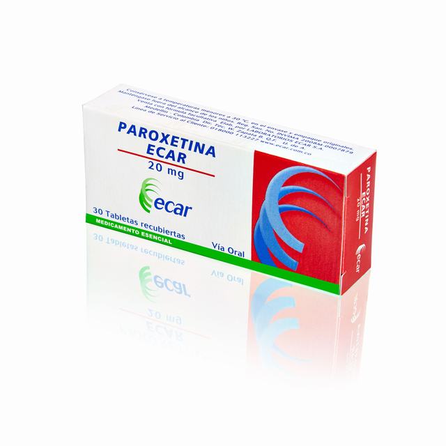 PAROXETINA 20 MG 30 TABLETAS EC
