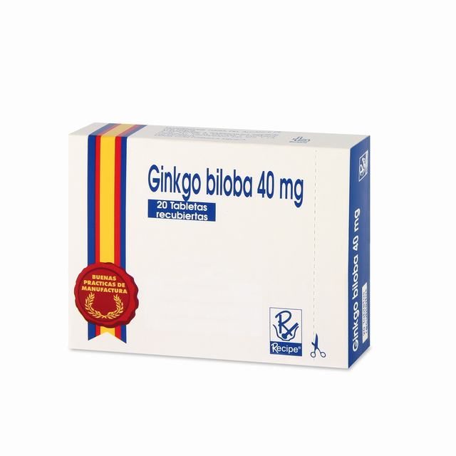 GINKGO BILOBA 40 MG 20 TABLETAS RC