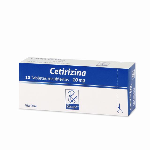 CETIRIZINA 10 MG 10 TABLETAS RC