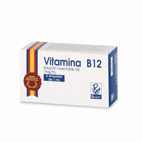 VITAMINA B12 1 ML X 6 AMPOLLAS - VENTA CON FORMULA MEDICA