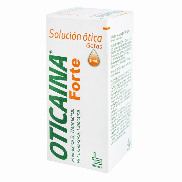 OTICAINA FORTE GOTAS X 8 ML - POLIMIXINA + NEOMICINA + BETAMETASONA + LIDOCAINA