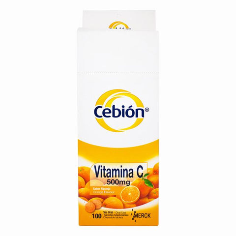 CEBIÓN MASTICABLE NARANJA X 100 TABLETAS