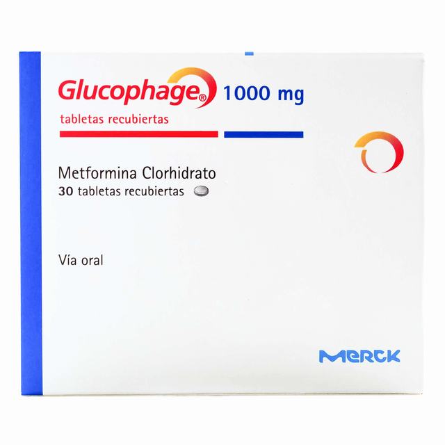 GLUCOPHAGE 1000 MG 30 TABLETAS - METFORMINA