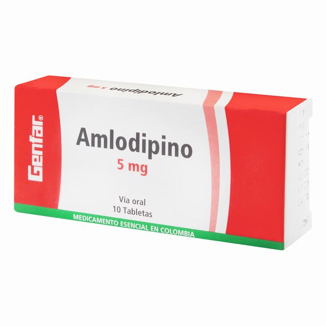 AMLODIPINO 5 MG 10 TABLETAS GF - VENTA CON FORMULA MEDICA - REG. INVIMA 2018M-006138-R2