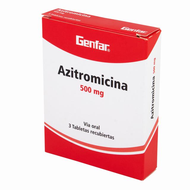 AZITROMICINA 500 MG 3 TABLETAS GF - VENTA CON FORMULA MEDICA - REG. INVIMA 2007M-006750-R1