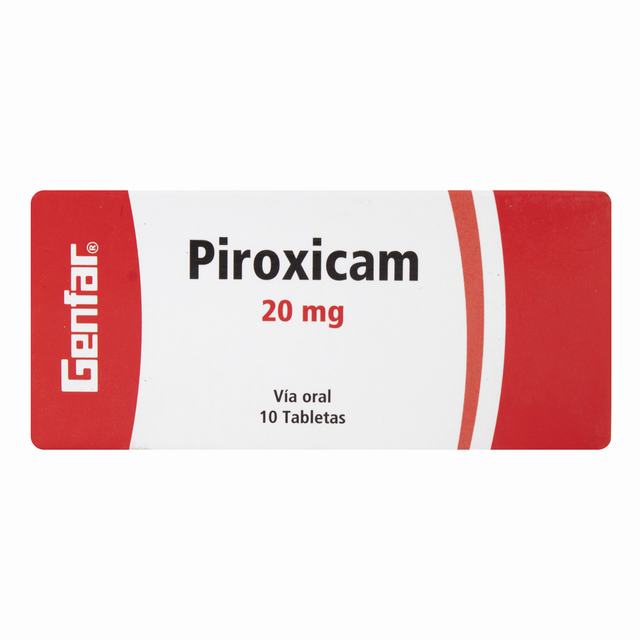 PIROXICAM 20 MG 10 TABLETAS GF - VENTA CON FORMULA MEDICA - REG. INVIMA 2016M-008406-R3