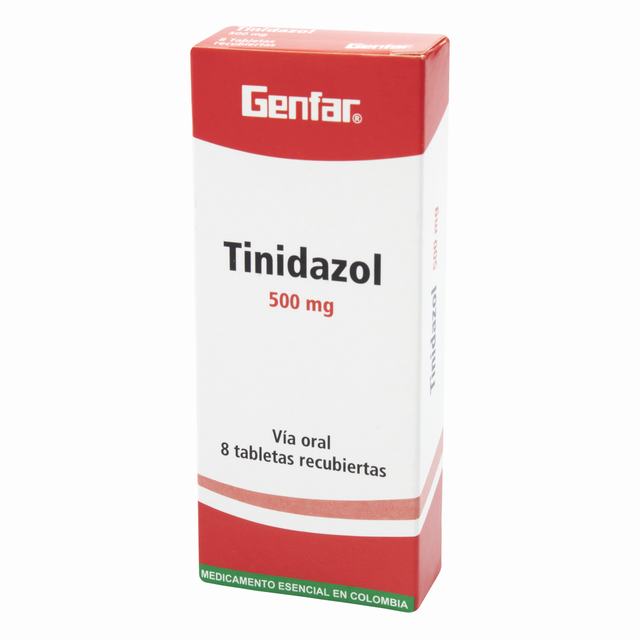 TINIDAZOL 500 MG X 8 TABLETAS - VENTA CON FORMULA MEDICA - REG. INVIMA 2016M-002882-R4