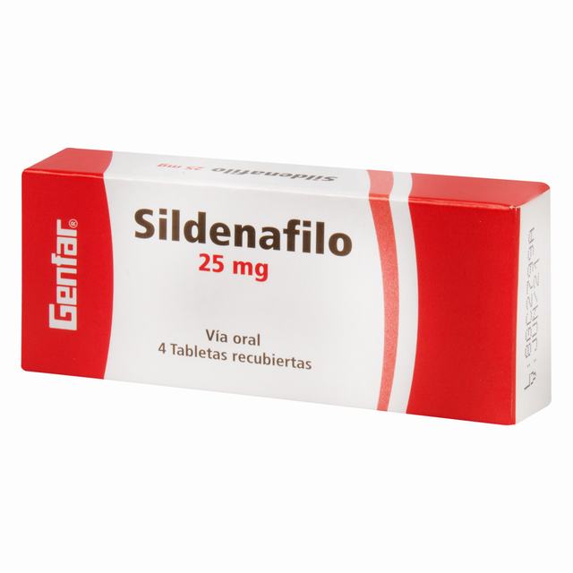 SILDENAFIL 25 MG X 4 TABLETAS
