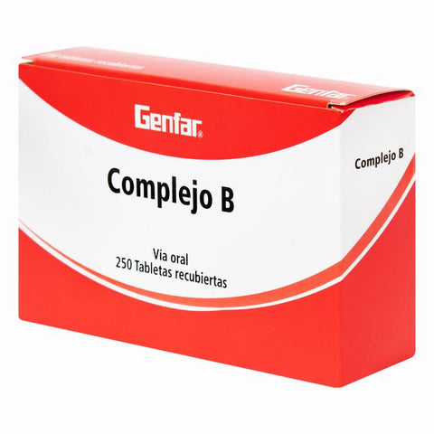 COMPLEJO B X 250 TABLETAS - VENTA CON FORMULA MEDICA - REG. INVIMA 2016M-08646-R3