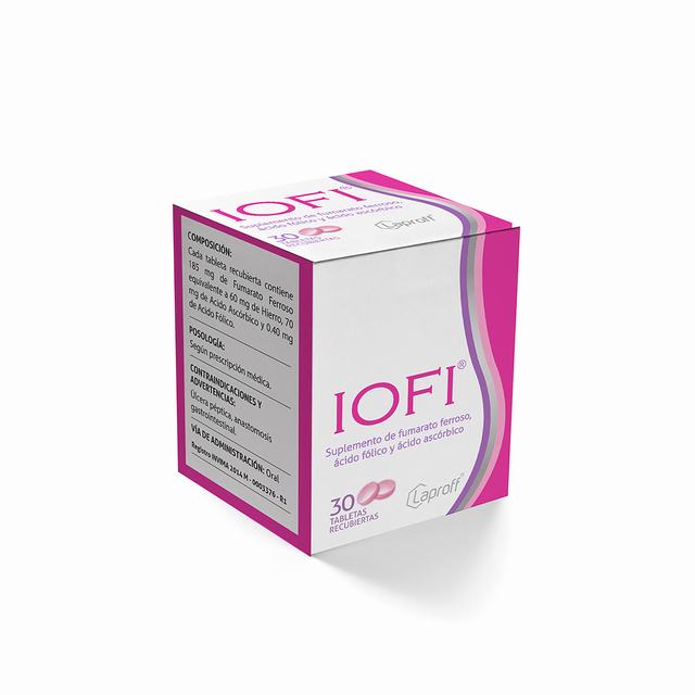 IOFI FRASCO 30 TABLETAS - FUMARATO FERROSO + ACIDO ASCORBICO + ACIDO FOLICO
