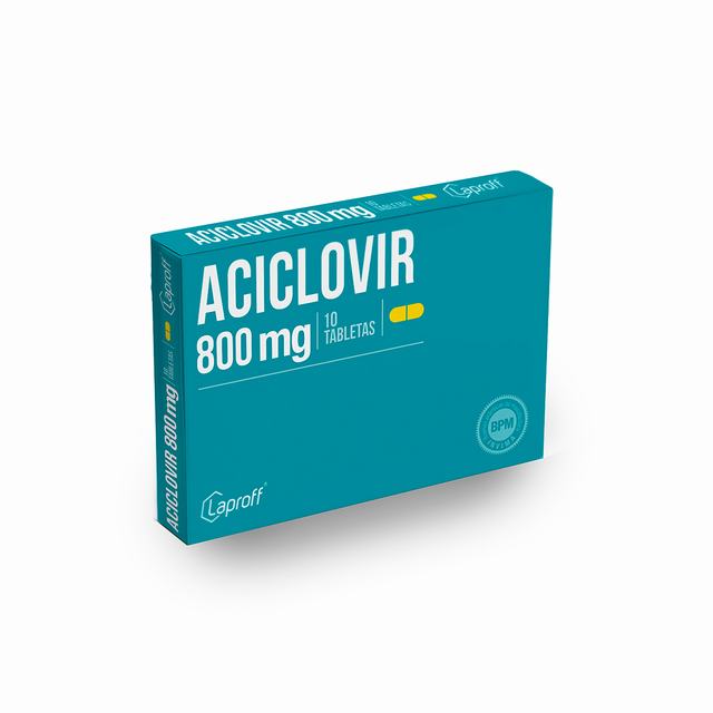 ACICLOVIR 800 MG X 10 TABLETAS - VENTA CON FORMULA MEDICA