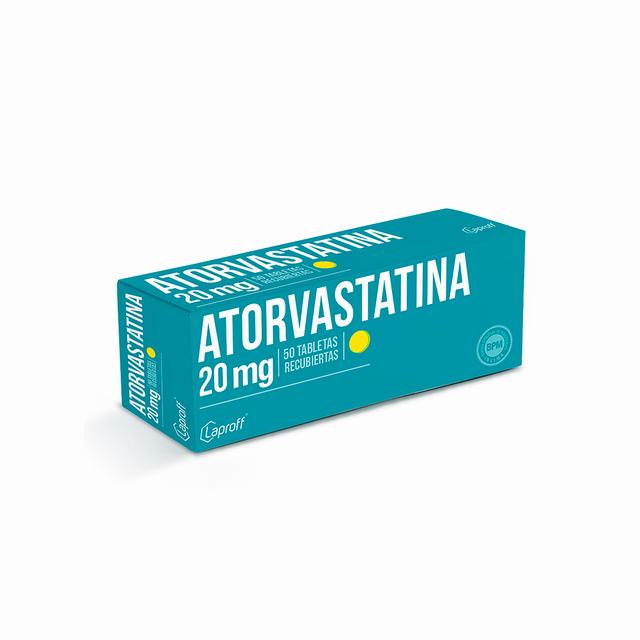 ATORVASTATINA 20 MG X 50 TABLETAS
