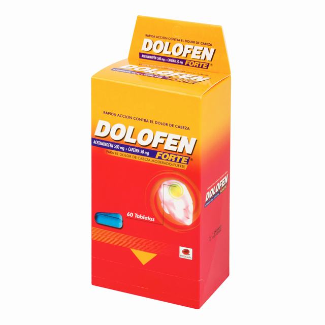 DOLOFEN FORTE 60 CAPSULAS - ACETAMINOFEN + CAFEINA
