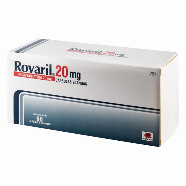 ROVARIL 20 MG X 60 CÁPSULAS BLANDAS - ROSUVASTATINA
